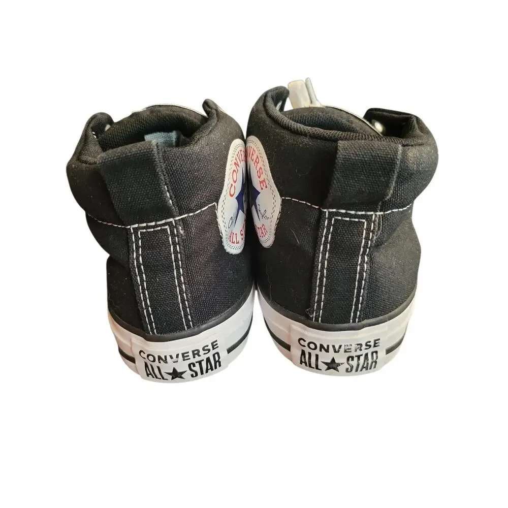 Converse CTAS Street Black/White Kid's Size 6 Mid Top Sneakers - A01719F